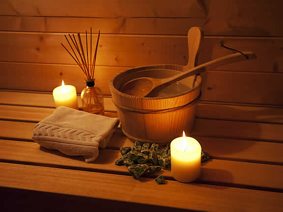 Sauna and relax area